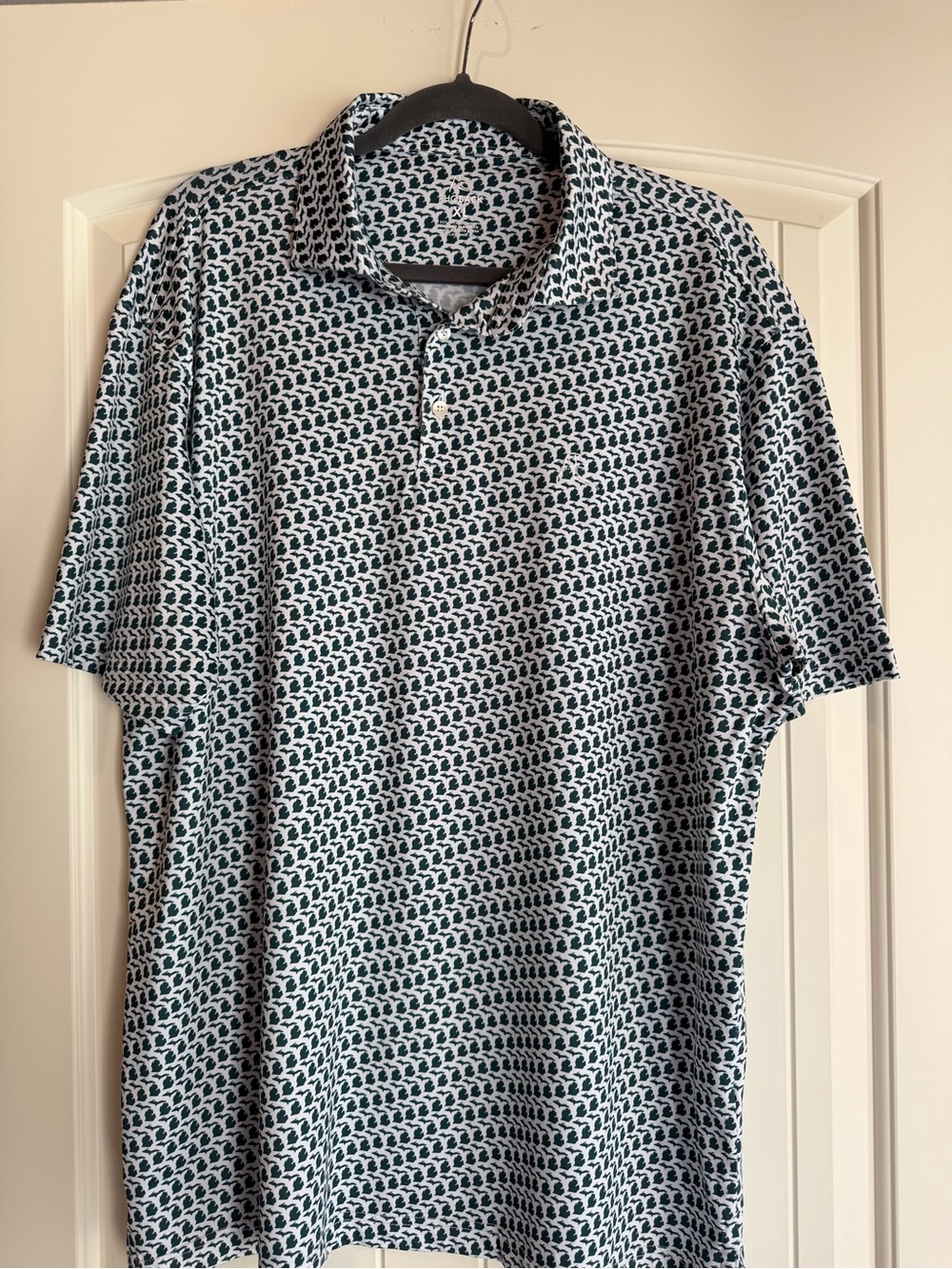 Rhoback Performance Polo Shirt - Michigan State Pattern - Men's XL